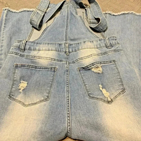 JEANS Women's Denim Overalls Jumpsuit Sz 29 Workwear Grunge Garden Boho - Picture 6 of 9